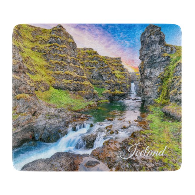 Kolufossar Waterfalls, Iceland Cutting Board (Front)