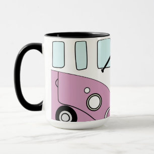 Kombi Rosa Vintage Taza - B-Style Retro van Mug
