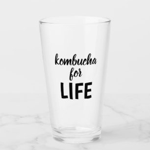 Kombucha for LIFE Typography Glass