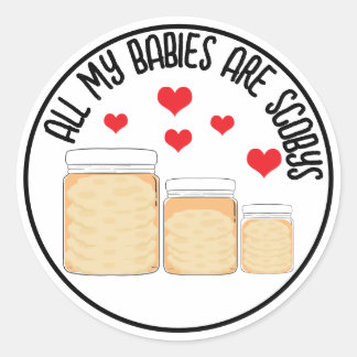 KombuchaScoby-CustomStickers Classic Round Sticker