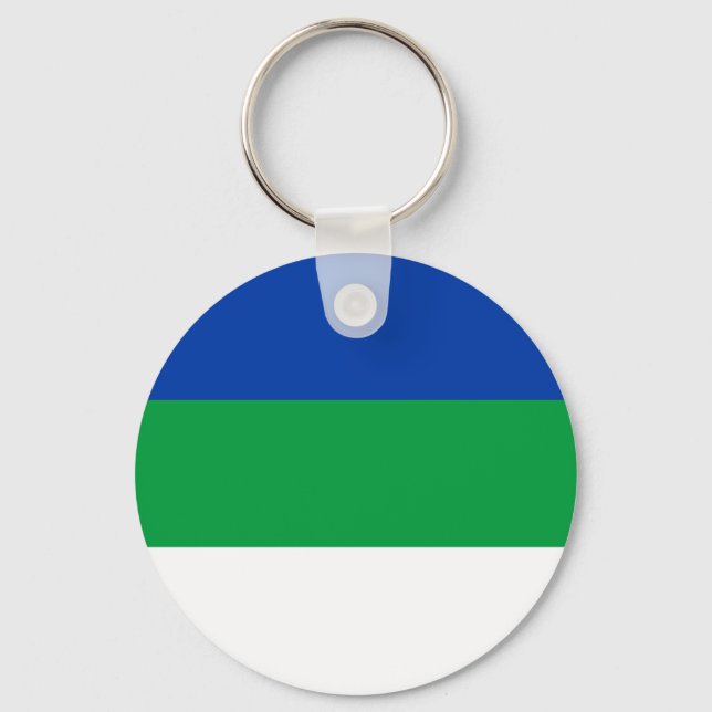Komi Republic Flag Key Ring (Front)
