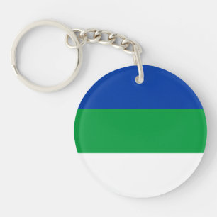 Komi Republic Flag Key Ring