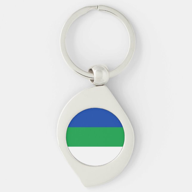 Komi Republic Flag Key Ring (Front)