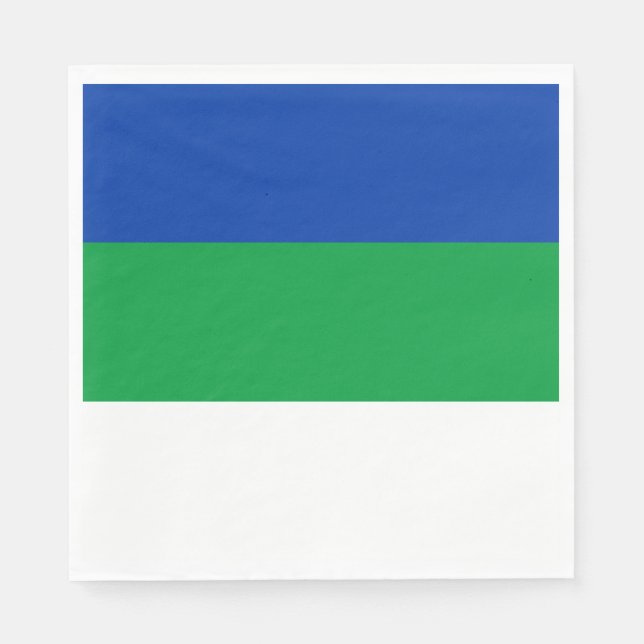 Komi Republic Flag Napkin (Front)