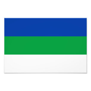 Komi Republic Flag Photo Print