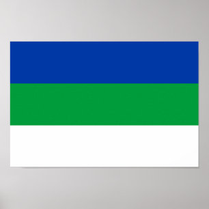 Komi Republic Flag Poster