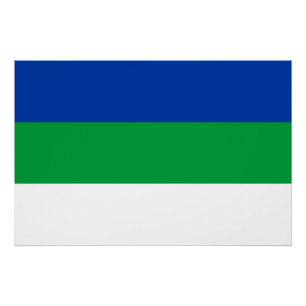 Komi Republic Flag Poster