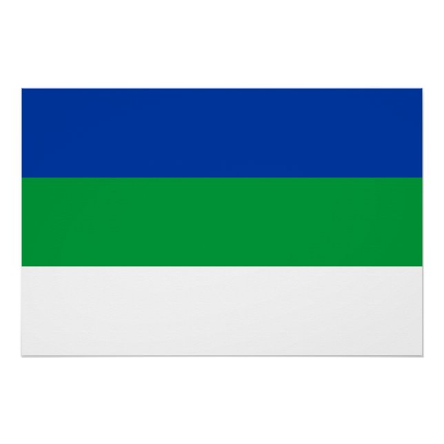 Komi Republic Flag Poster (Front)