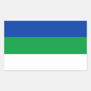 Komi Republic Flag Rectangular Sticker
