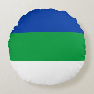 Komi Republic Flag Round Cushion