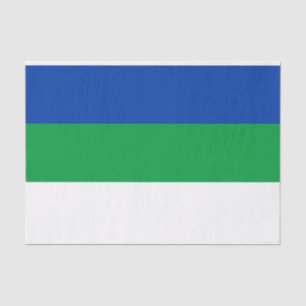 Komi Republic Flag Tissue Paper