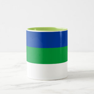 Komi Republic Flag Two-Tone Coffee Mug