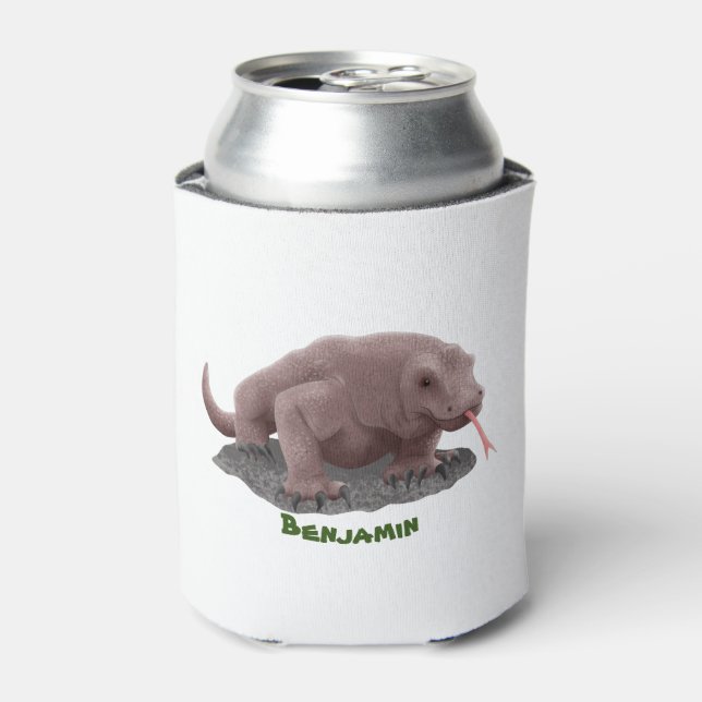 Komodo dragon illustration can cooler (Can Front)