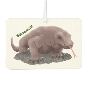 Komodo dragon illustration  car air freshener