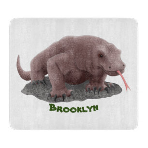 Komodo dragon illustration cutting board