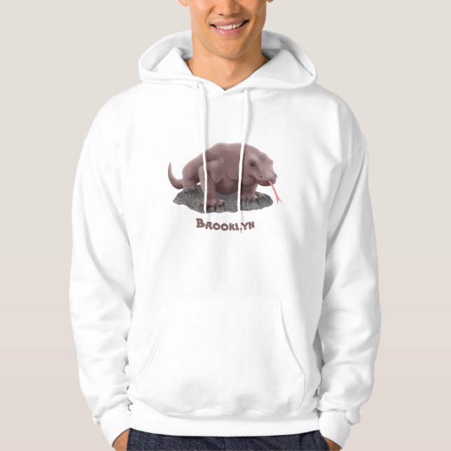 Komodo dragon illustration hoodie (Front)