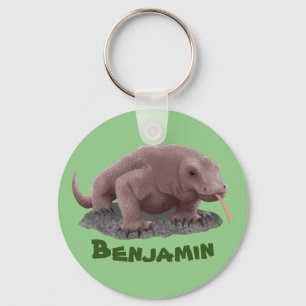 Komodo dragon illustration key ring
