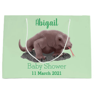 Komodo dragon illustration large gift bag