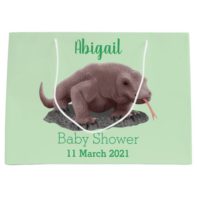 Komodo dragon illustration large gift bag (Front)