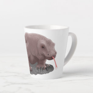 Komodo dragon illustration latte mug