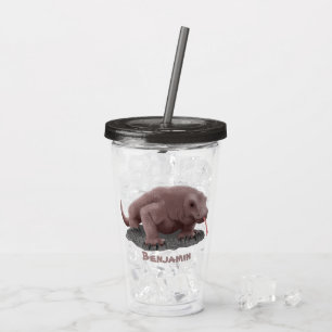Komodo dragon illustration personalised acrylic tumbler
