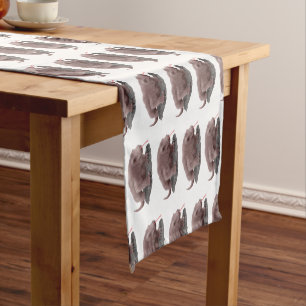 Komodo dragon illustration short table runner