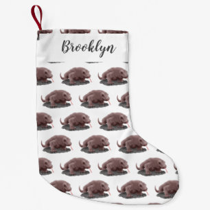 Komodo dragon illustration small christmas stocking
