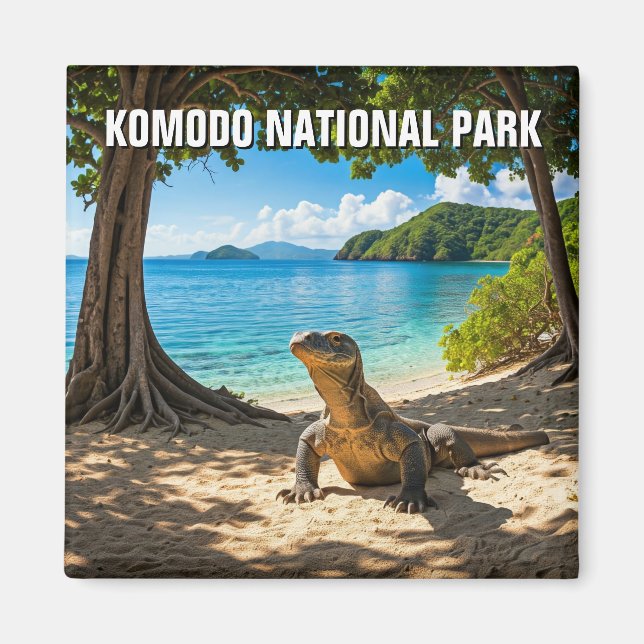Komodo Dragon Indonesia National Park Magnet (Front)