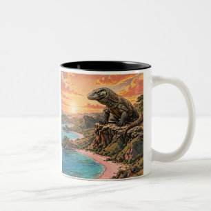 Komodo Dragon King of the Island Two-Tone Coffee Mug