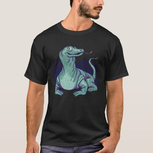 Komodo Dragon Lizard  Vacation Traveler Animal Ret T-Shirt (Front)