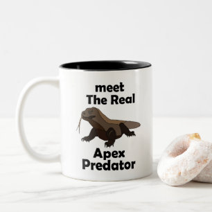 Komodo Dragon Real Apex Predator Birthday Party Two-Tone Coffee Mug