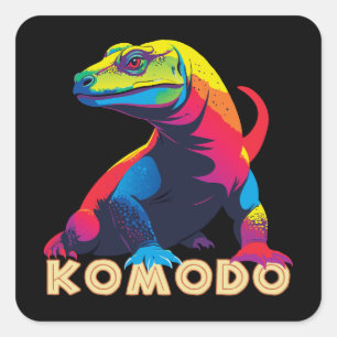 Komodo Dragon Square Sticker
