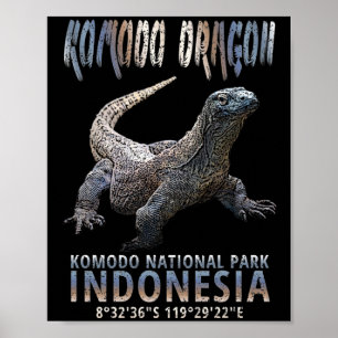 Komodo Dragon. The World's Largests Lizard. Poster