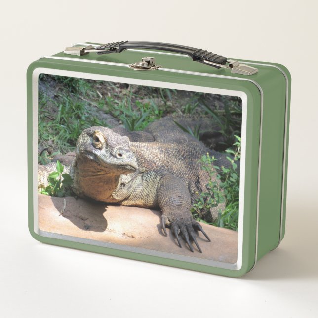 Komodo Dragon -Wild Animal - Metal Lunch Box (Front)