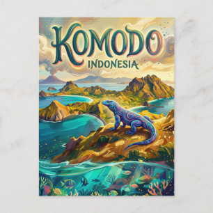 Komodo National Park Indonesia Postcard