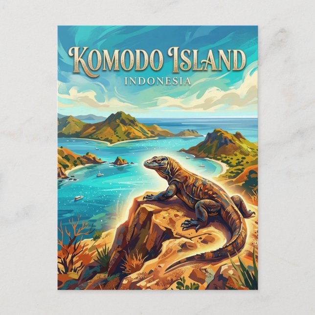 Komodo National Park Indonesia Postcard (Front)