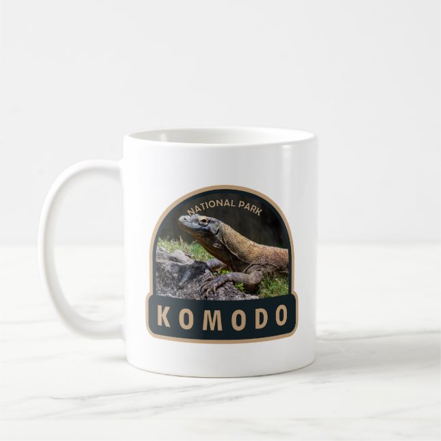 Komodo National Park Indonesia Vintage Coffee Mug (Left)