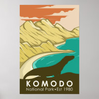 Komodo National Park Indonesia Vintage