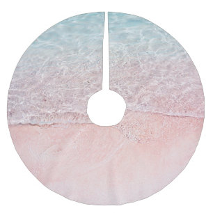Komodo National Park: Pink Splash Beach Brushed Polyester Tree Skirt