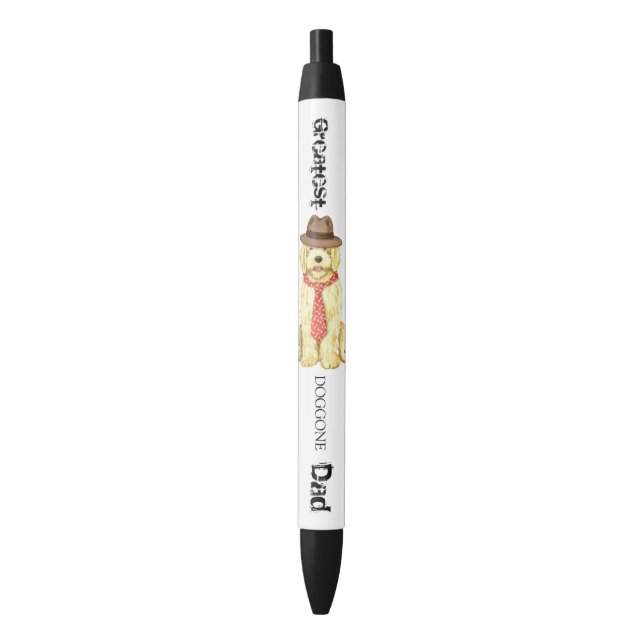 Komondor Dad Black Ink Pen (Front Vertical)