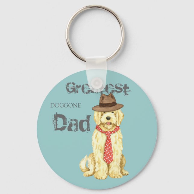 Komondor Dad Key Ring (Front)