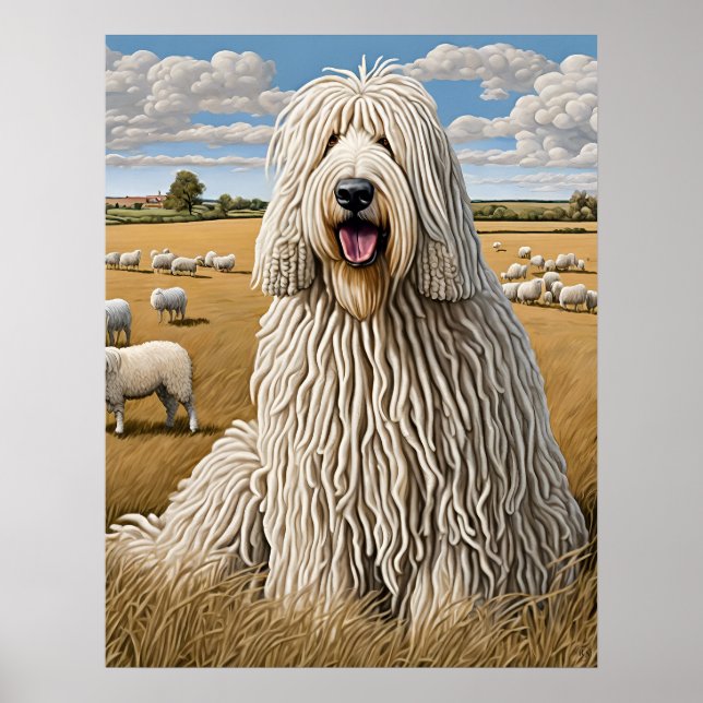 Komondor - Dog Art Print (Front)