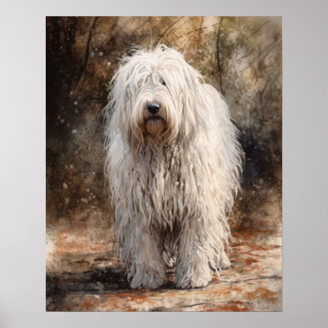 Komondor Dog Art Print Poster (Front)