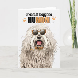 Komondor Dog Best HuMOM Ever Mother's Day Holiday Card