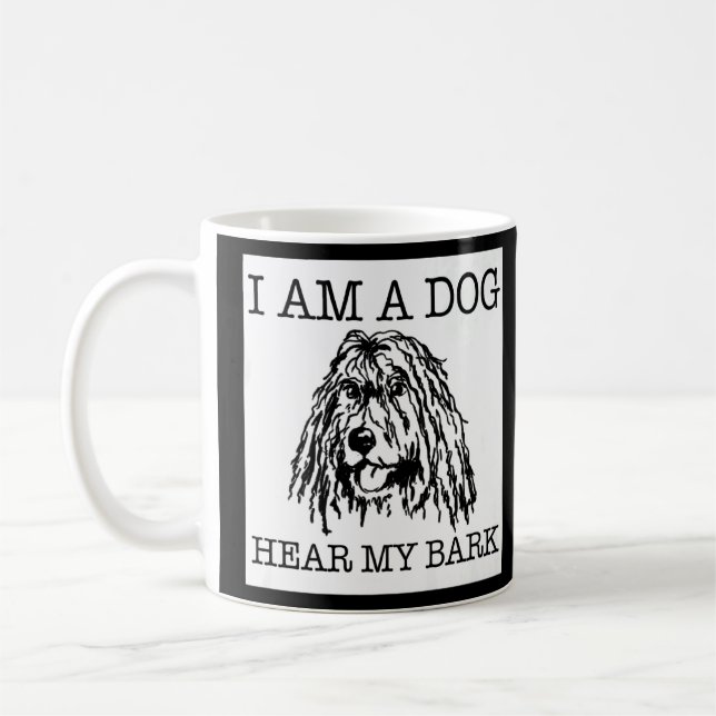 Komondor dog  coffee mug (Left)