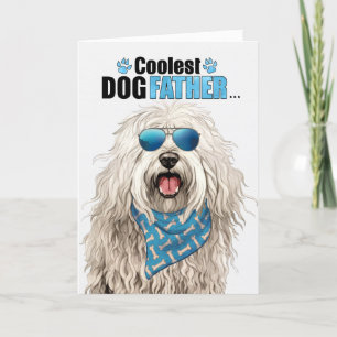 Komondor Dog Coolest Dad Ever Father's Day Holiday Card
