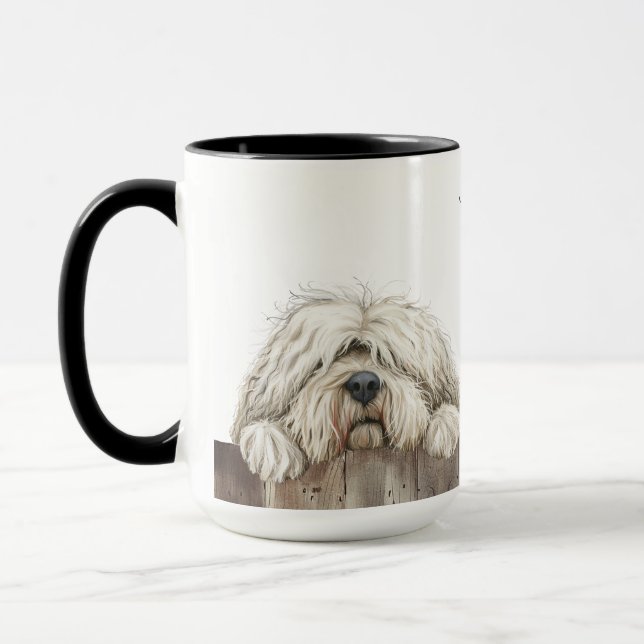 Komondor Dog Mug (Left)