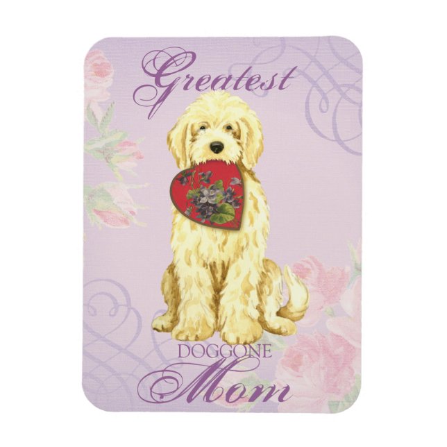 Komondor Heart Mom Magnet (Vertical)