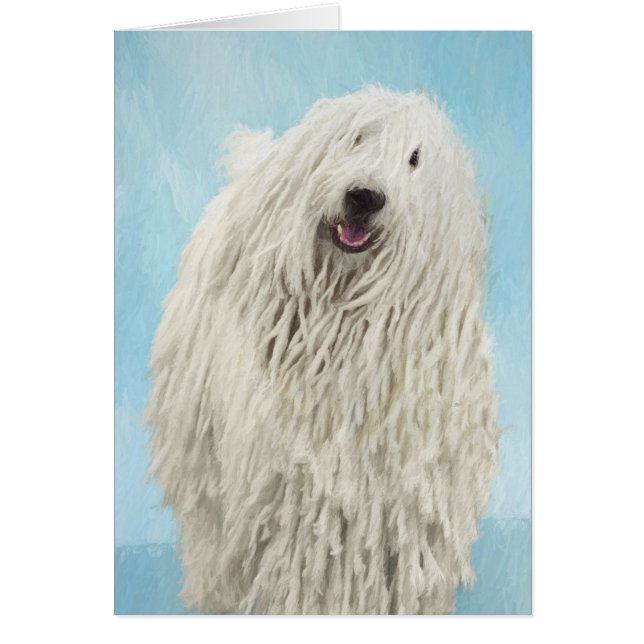 Komondor Painting - Cute Original Dog Art (Front)