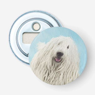 Komondor Painting - Cute Original Dog Art Bottle Opener